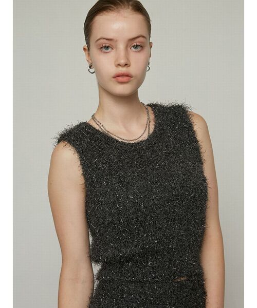 EMODA（エモダ）の「フラッフィーニットタンクトップ（タンクトップ・レディース・アイボリー/ライム/グレー/ブラック・FREE）」の13枚目の写真