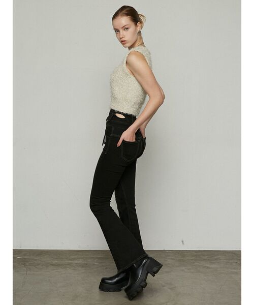 EMODA（エモダ）の「フラッフィーニットタンクトップ（タンクトップ・レディース・アイボリー/ライム/グレー/ブラック・FREE）」の7枚目の写真