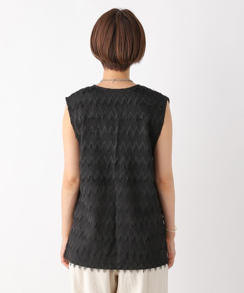 レプシィム　ベスト LEPSIM｜ギャザーWZIPベスト | Rakuten Fashion(楽天