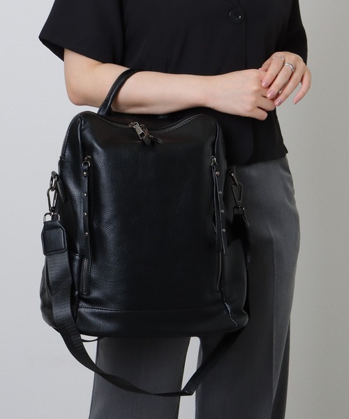Lace Ladies(レースレディース)の「ソリッドカラー スクエア 2WAY バッグ(ショルダーバッグ・レディース・ブラック/ブルー/ベージュ・FREE)」の16枚目の写真