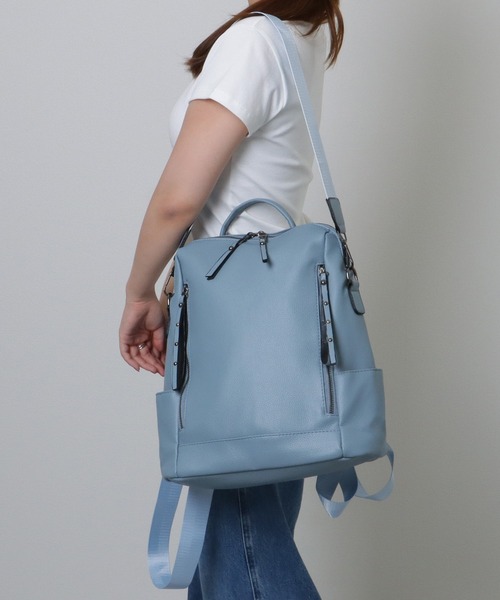 Lace Ladies(レースレディース)の「ソリッドカラー スクエア 2WAY バッグ(ショルダーバッグ・レディース・ブラック/ブルー/ベージュ・FREE)」の22枚目の写真