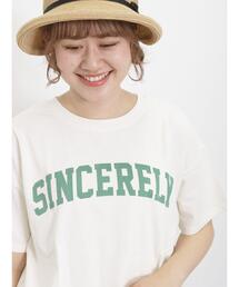 Samansa Mos2 | 【UVカット】ロゴプリントTシャツ(Tシャツ/カットソー)