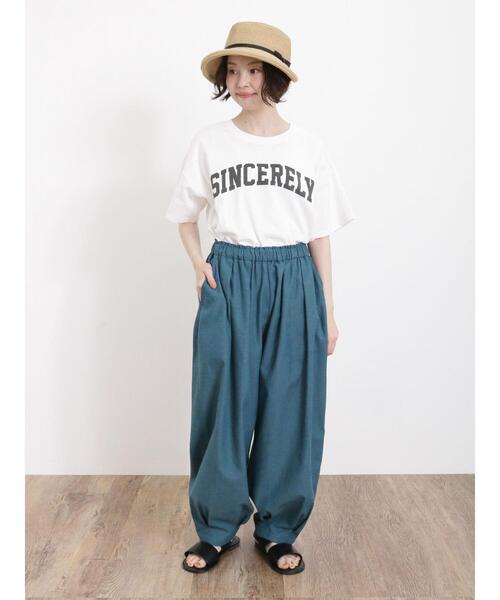 Samansa Mos2（サマンサ モスモス）の「【UVカット】ロゴプリントTシャツ（Tシャツ/カットソー・レディース・キナリ/オフホワイト/チャコールグレー/ブラウン・F）」の20枚目の写真