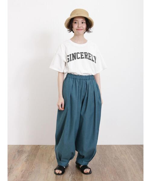 Samansa Mos2（サマンサ モスモス）の「【UVカット】ロゴプリントTシャツ（Tシャツ/カットソー・レディース・キナリ/オフホワイト/チャコールグレー/ブラウン・F）」の21枚目の写真