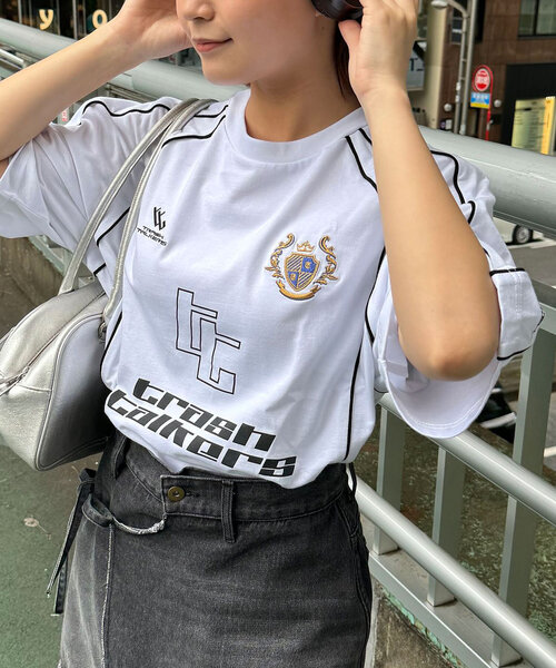 CIAOPANIC(チャオパニック)の「【ユニセックス】パイピングゲームTEE(Tシャツ/カットソー・レディース・ネイビー/ホワイト/レッド/ブラック・FREE)」の17枚目の写真
