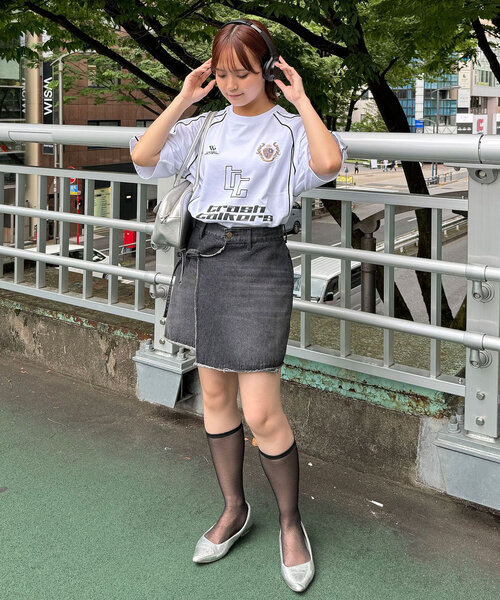 CIAOPANIC(チャオパニック)の「【ユニセックス】パイピングゲームTEE(Tシャツ/カットソー・レディース・ネイビー/ホワイト/レッド/ブラック・FREE)」の20枚目の写真