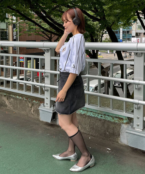CIAOPANIC(チャオパニック)の「【ユニセックス】パイピングゲームTEE(Tシャツ/カットソー・レディース・ネイビー/ホワイト/レッド/ブラック・FREE)」の21枚目の写真