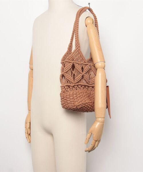 ROOTOTE（ルートート）の「ルートート　マクラメ編みカゴBAG　A（トートバッグ・レディース・グレー/ブラック/ブラウン系・F）」の13枚目の写真