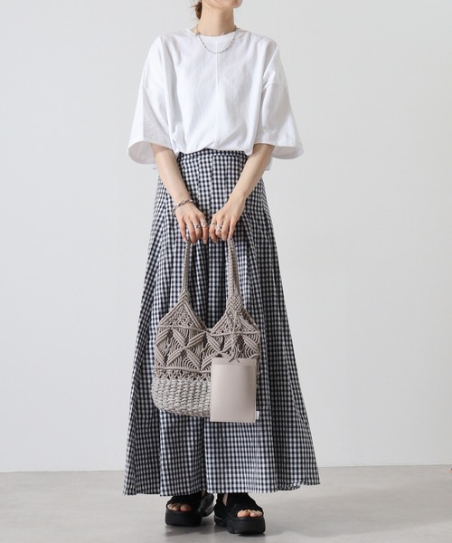 ROOTOTE（ルートート）の「ルートート　マクラメ編みカゴBAG　A（トートバッグ・レディース・グレー/ブラック/ブラウン系・F）」の6枚目の写真