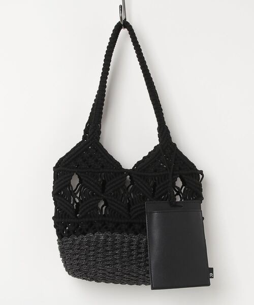ROOTOTE（ルートート）の「ルートート　マクラメ編みカゴBAG　A（トートバッグ・レディース・グレー/ブラック/ブラウン系・F）」の7枚目の写真