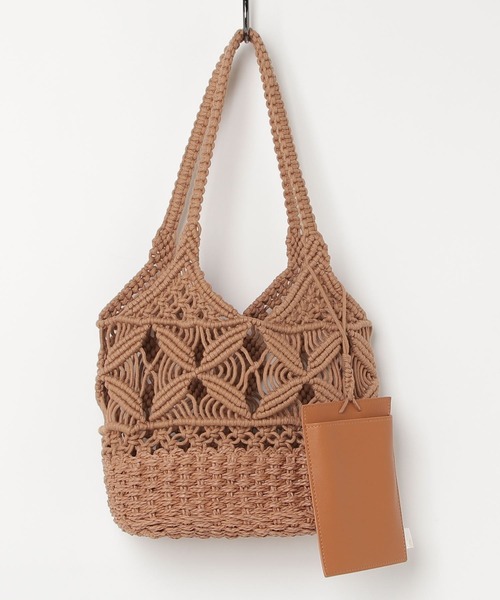 ROOTOTE（ルートート）の「ルートート　マクラメ編みカゴBAG　A（トートバッグ・レディース・グレー/ブラック/ブラウン系・F）」の8枚目の写真