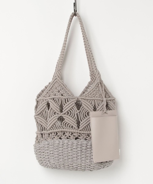 ROOTOTE（ルートート）の「ルートート　マクラメ編みカゴBAG　A（トートバッグ・レディース・グレー/ブラック/ブラウン系・F）」の14枚目の写真