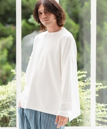 CAMBIO | mlt4803-Easy Care Ponti Oversized Long Sleeve Cut sew ロングスリーブTシャツ(Tシャツ/カットソー)