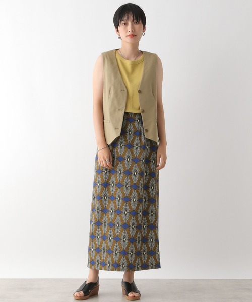 LEPSIM（レプシィム）の「リネン混ベスト　124029（ベスト・レディース・アイボリー/チャコールグレー/カーキブラウン・FREE）」の16枚目の写真