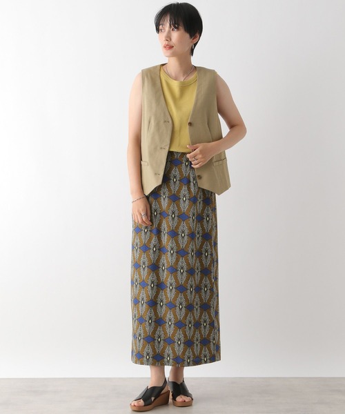 LEPSIM（レプシィム）の「リネン混ベスト　124029（ベスト・レディース・アイボリー/チャコールグレー/カーキブラウン・FREE）」の17枚目の写真