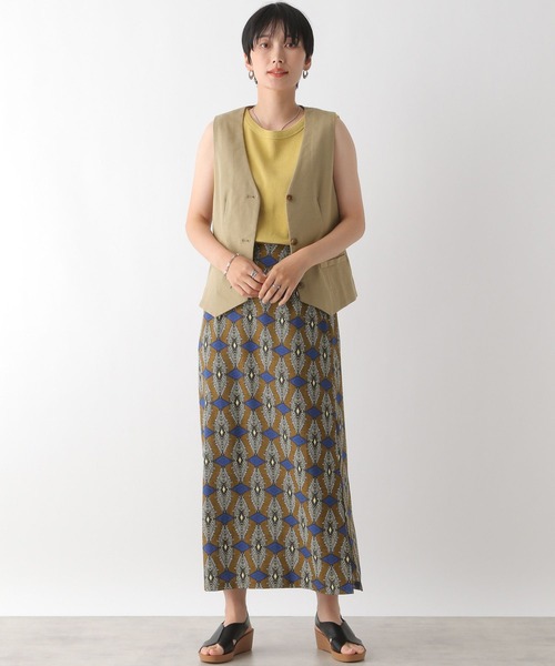 LEPSIM（レプシィム）の「リネン混ベスト　124029（ベスト・レディース・アイボリー/チャコールグレー/カーキブラウン・FREE）」の18枚目の写真