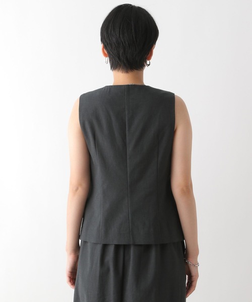 LEPSIM（レプシィム）の「リネン混ベスト　124029（ベスト・レディース・アイボリー/チャコールグレー/カーキブラウン・FREE）」の21枚目の写真