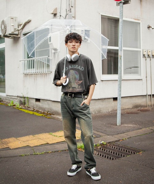 ZIP FIVE（ジップファイブ）の「【ZIP FIVE】 ケミカル ダメージ ヴィンテージライク タック テーパード ハイウエスト デニム パンツ（デニムパンツ・メンズ・ネイビー・X-LARGE/LARGE/MEDIUM/SMALL）」の17枚目の写真