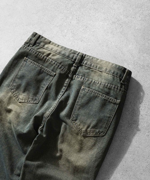 ZIP FIVE（ジップファイブ）の「【ZIP FIVE】 ケミカル ダメージ ヴィンテージライク タック テーパード ハイウエスト デニム パンツ（デニムパンツ・メンズ・ネイビー・X-LARGE/LARGE/MEDIUM/SMALL）」の6枚目の写真