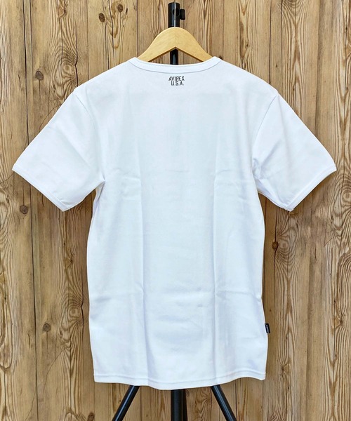 ■AVIREX■リブ 半袖 ヘンリーネック Tシャツ デイリーウェア リブ 半袖 ヘンリーネック Tシャツ デイリーウェア（Tシャツ