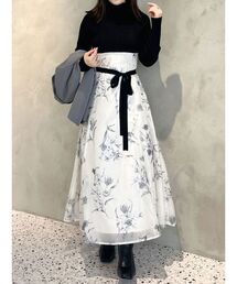 MERCURYDUO | フラワードッキングコルセットワンピース(ワンピース)