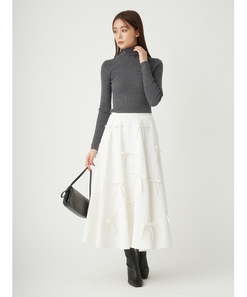 FRAY I.D（フレイアイディー）の「セミシアーウールシルクリブタートル（ニット/セーター・レディース・ホワイト/ピンク/グレー/ブルー・FREE）」の17枚目の写真