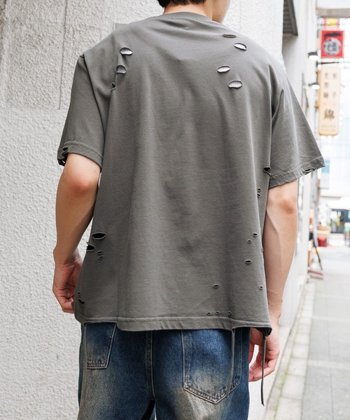 3.3 Field Trip （3.3フィールドトリップ）の「3.3 Field Trip／クラッシュダメージT（Tシャツ/カットソー・メンズ・カーキ/チャコール・FREE）」の2枚目の写真