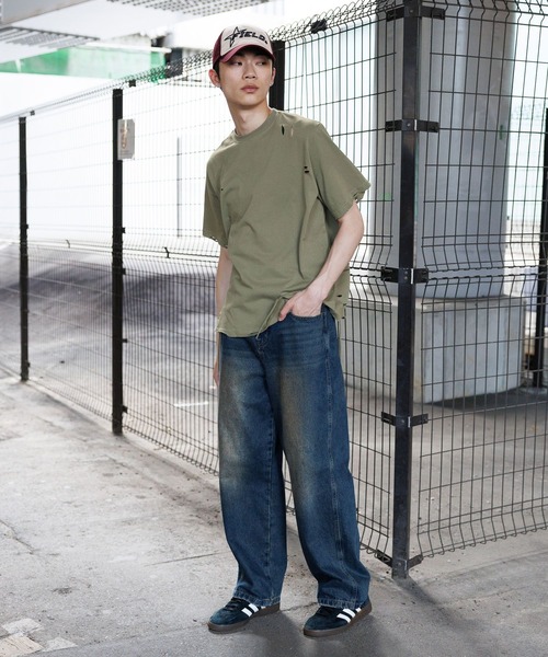 3.3 Field Trip （3.3フィールドトリップ）の「3.3 Field Trip／クラッシュダメージT（Tシャツ/カットソー・メンズ・カーキ/チャコール・FREE）」の22枚目の写真