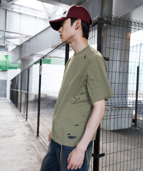 3.3 Field Trip （3.3フィールドトリップ）の「3.3 Field Trip／クラッシュダメージT（Tシャツ/カットソー・メンズ・カーキ/チャコール・FREE）」の19枚目の写真