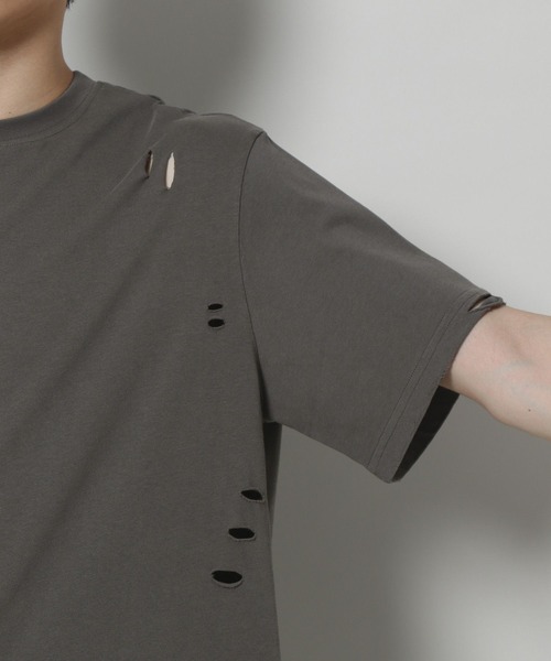 3.3 Field Trip （3.3フィールドトリップ）の「3.3 Field Trip／クラッシュダメージT（Tシャツ/カットソー・メンズ・カーキ/チャコール・FREE）」の7枚目の写真