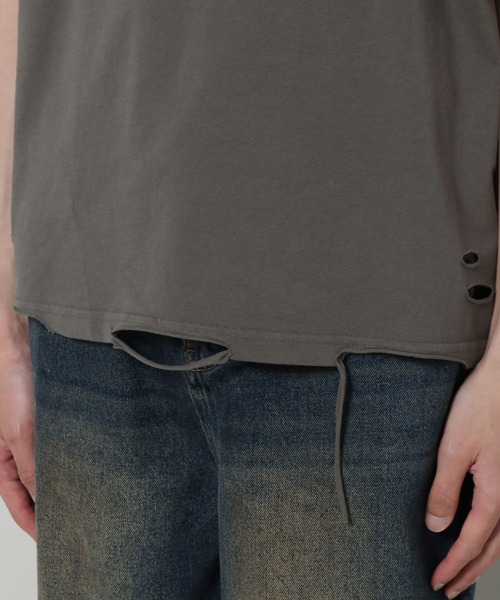 3.3 Field Trip （3.3フィールドトリップ）の「3.3 Field Trip／クラッシュダメージT（Tシャツ/カットソー・メンズ・カーキ/チャコール・FREE）」の6枚目の写真