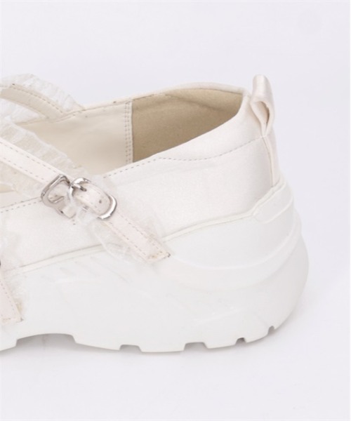 axes femme POETIQUE（アクシーズファムポエティック）の「サテンバレエスニーカー（スニーカー・レディース・ブラック/ホワイト・MEDIUM/LARGE）」の6枚目の写真