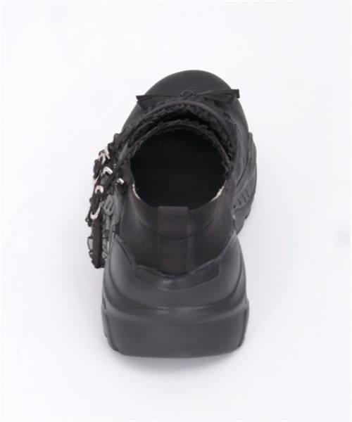 axes femme POETIQUE（アクシーズファムポエティック）の「サテンバレエスニーカー（スニーカー・レディース・ブラック/ホワイト・MEDIUM/LARGE）」の11枚目の写真