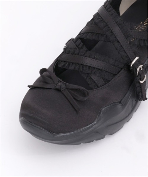 axes femme POETIQUE（アクシーズファムポエティック）の「サテンバレエスニーカー（スニーカー・レディース・ブラック/ホワイト・MEDIUM/LARGE）」の12枚目の写真