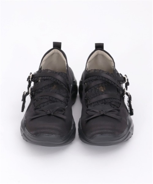 axes femme POETIQUE（アクシーズファムポエティック）の「サテンバレエスニーカー（スニーカー・レディース・ブラック/ホワイト・MEDIUM/LARGE）」の18枚目の写真