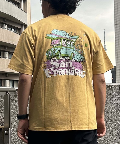 ムラサキスポーツ（ムラサキスポーツ）の「SAN LA SAN/サンラサン  SLTｼｬﾂ【ｸﾙﾏ】 MOSL24SM004（Tシャツ/カットソー・メンズ・チャコール/キャメル/ホワイト・L/M）」の3枚目の写真