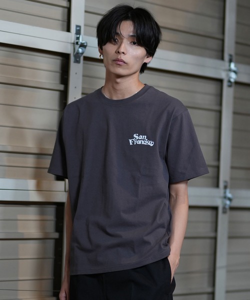 ムラサキスポーツ（ムラサキスポーツ）の「SAN LA SAN/サンラサン  SLTｼｬﾂ【ｸﾙﾏ】 MOSL24SM004（Tシャツ/カットソー・メンズ・チャコール/キャメル/ホワイト・L/M）」の4枚目の写真