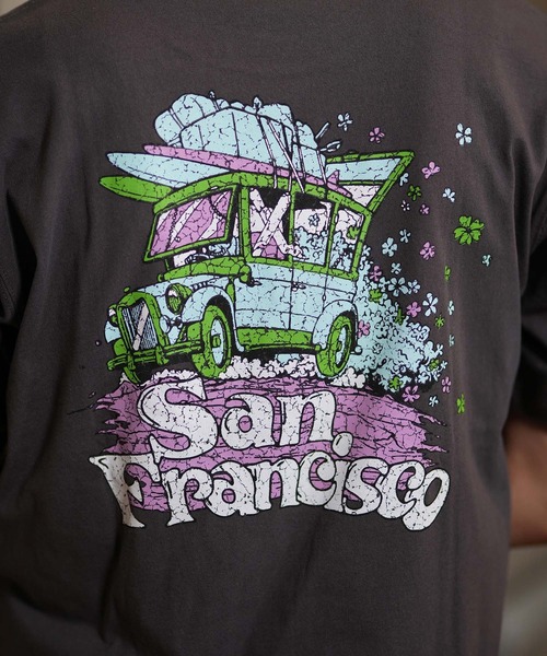 ムラサキスポーツ（ムラサキスポーツ）の「SAN LA SAN/サンラサン  SLTｼｬﾂ【ｸﾙﾏ】 MOSL24SM004（Tシャツ/カットソー・メンズ・チャコール/キャメル/ホワイト・L/M）」の10枚目の写真