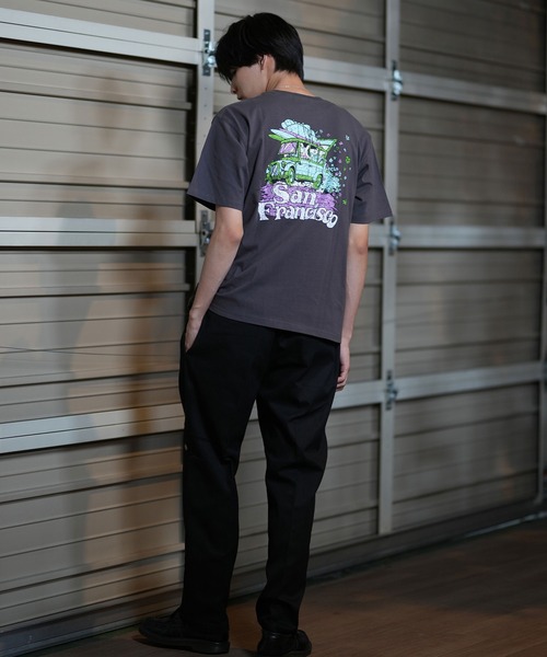ムラサキスポーツ（ムラサキスポーツ）の「SAN LA SAN/サンラサン  SLTｼｬﾂ【ｸﾙﾏ】 MOSL24SM004（Tシャツ/カットソー・メンズ・チャコール/キャメル/ホワイト・L/M）」の8枚目の写真