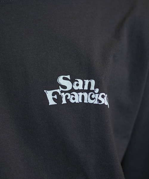 ムラサキスポーツ（ムラサキスポーツ）の「SAN LA SAN/サンラサン  SLTｼｬﾂ【ｸﾙﾏ】 MOSL24SM004（Tシャツ/カットソー・メンズ・チャコール/キャメル/ホワイト・L/M）」の9枚目の写真