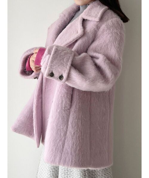 MERCURYDUO（マーキュリーデュオ）の「バイカラーレイヤード風リブニット（ニット/セーター・レディース・グレー/オフホワイト/チャコールグレー・FREE）」の15枚目の写真