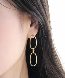 金属アレルギー対応 ボリュームチェーンステンレスピアス