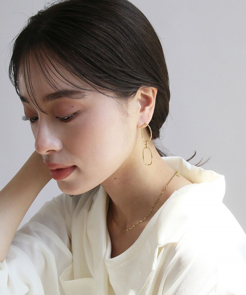 abaskdesign(アバスクデザイン)の「金属アレルギー対応 ボリュームチェーンステンレスピアス(ピアス(両耳用)・レディース・ゴールド/シルバー・FREE)」の13枚目の写真