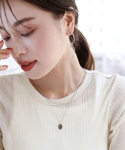 abaskdesign(アバスクデザイン)の「金属アレルギー対応 ボリュームチェーンステンレスピアス(ピアス(両耳用)・レディース・ゴールド/シルバー・FREE)」の10枚目の写真