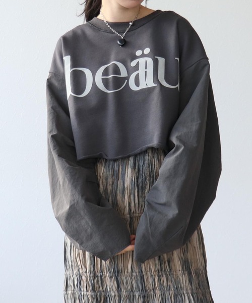 【セール】ナイロンコンビロゴスウェット(スウェット)|Three Four Time(スリーフォータイム)