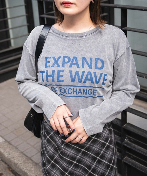 WEGO(ウィゴー)の「WEGO/ヴィンテージウォッシュドロストロンT(Tシャツ/カットソー・レディース・スミクロ/ライトグレー・FREE)」の12枚目の写真