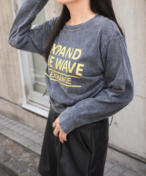 WEGO(ウィゴー)の「WEGO/ヴィンテージウォッシュドロストロンT(Tシャツ/カットソー・レディース・スミクロ/ライトグレー・FREE)」の7枚目の写真