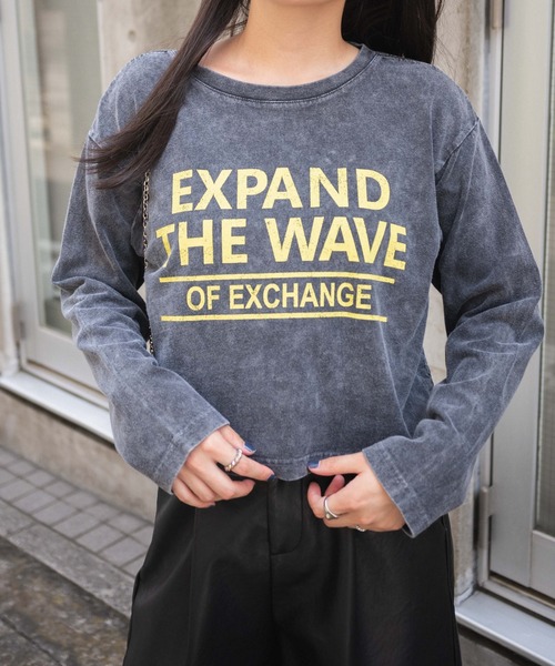 WEGO(ウィゴー)の「WEGO/ヴィンテージウォッシュドロストロンT(Tシャツ/カットソー・レディース・スミクロ/ライトグレー・FREE)」の6枚目の写真