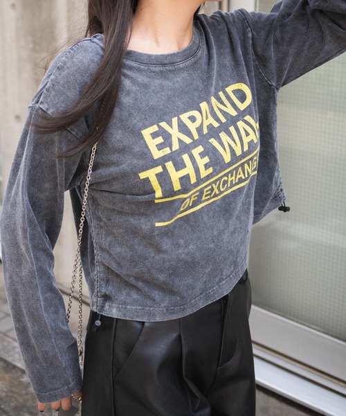 WEGO(ウィゴー)の「WEGO/ヴィンテージウォッシュドロストロンT(Tシャツ/カットソー・レディース・スミクロ/ライトグレー・FREE)」の5枚目の写真