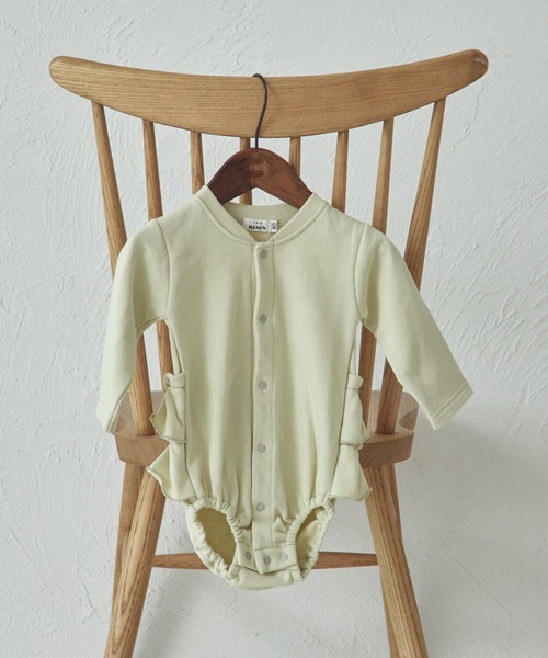 pairmanon（ペアマノン）の「【ベビー】裏毛 バックフリル ロンパース（ロンパース・キッズ・ブラウン/ミント/ピンク・80/70）」の13枚目の写真